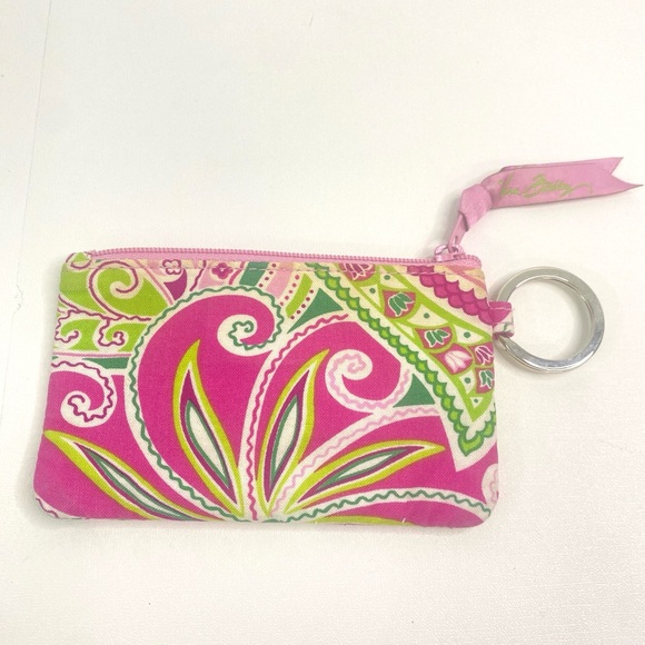 Vera Bradley Zip ID holder coin purse wallet retired "Pinwheel Pink" pattern - Picture 3 of 11